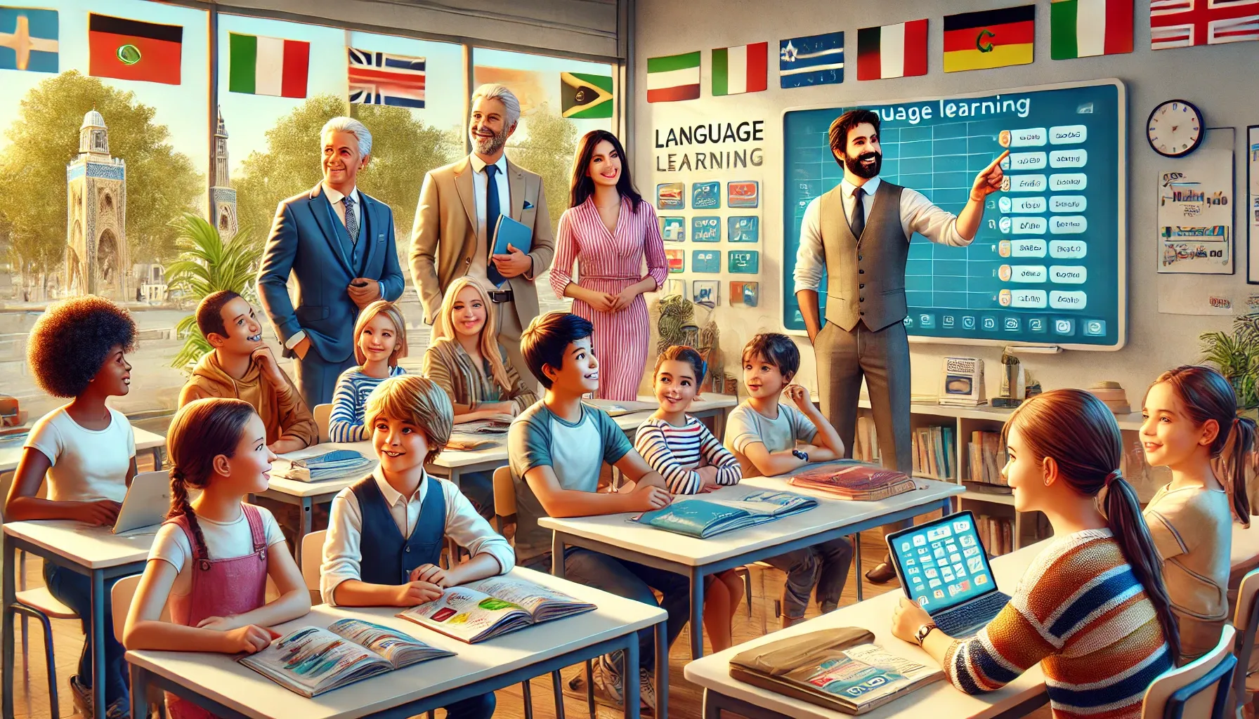 Jeunes et vieux étudient ensemble